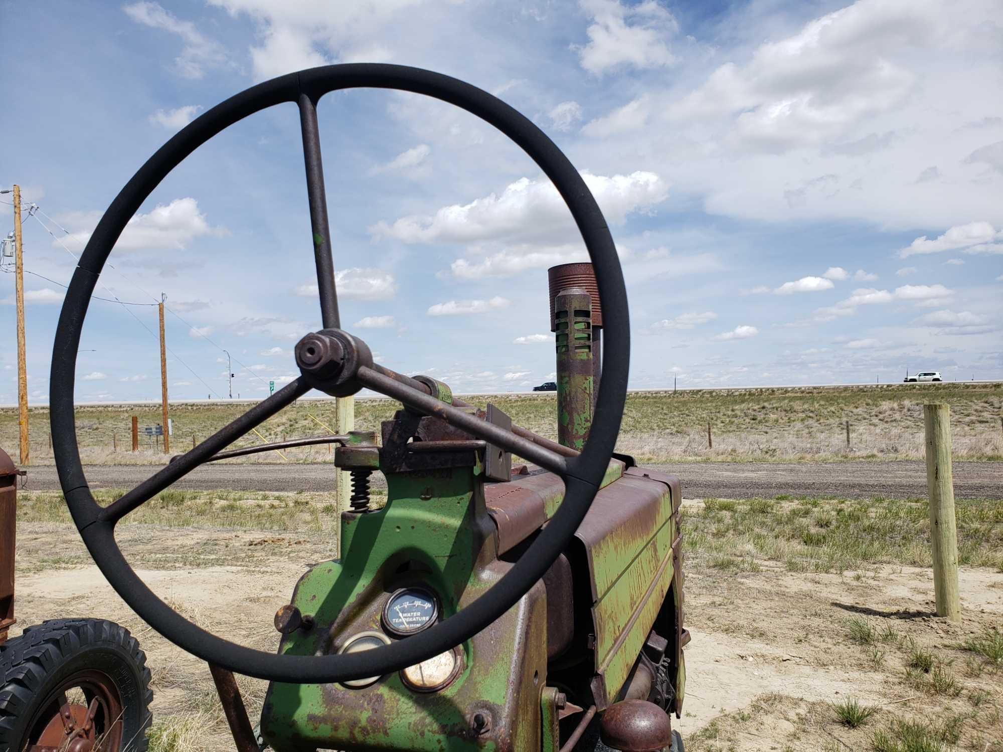 A JOHN DEERE TRACTOR