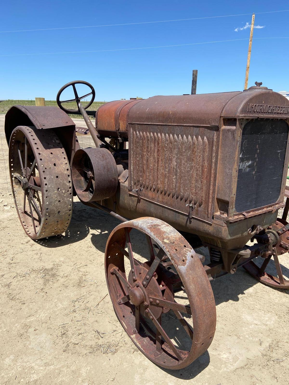 McCormick Deering steel wheel tractor