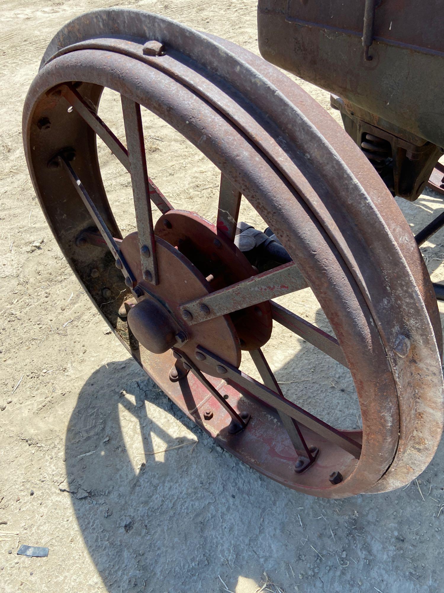 McCormick Deering steel wheel tractor