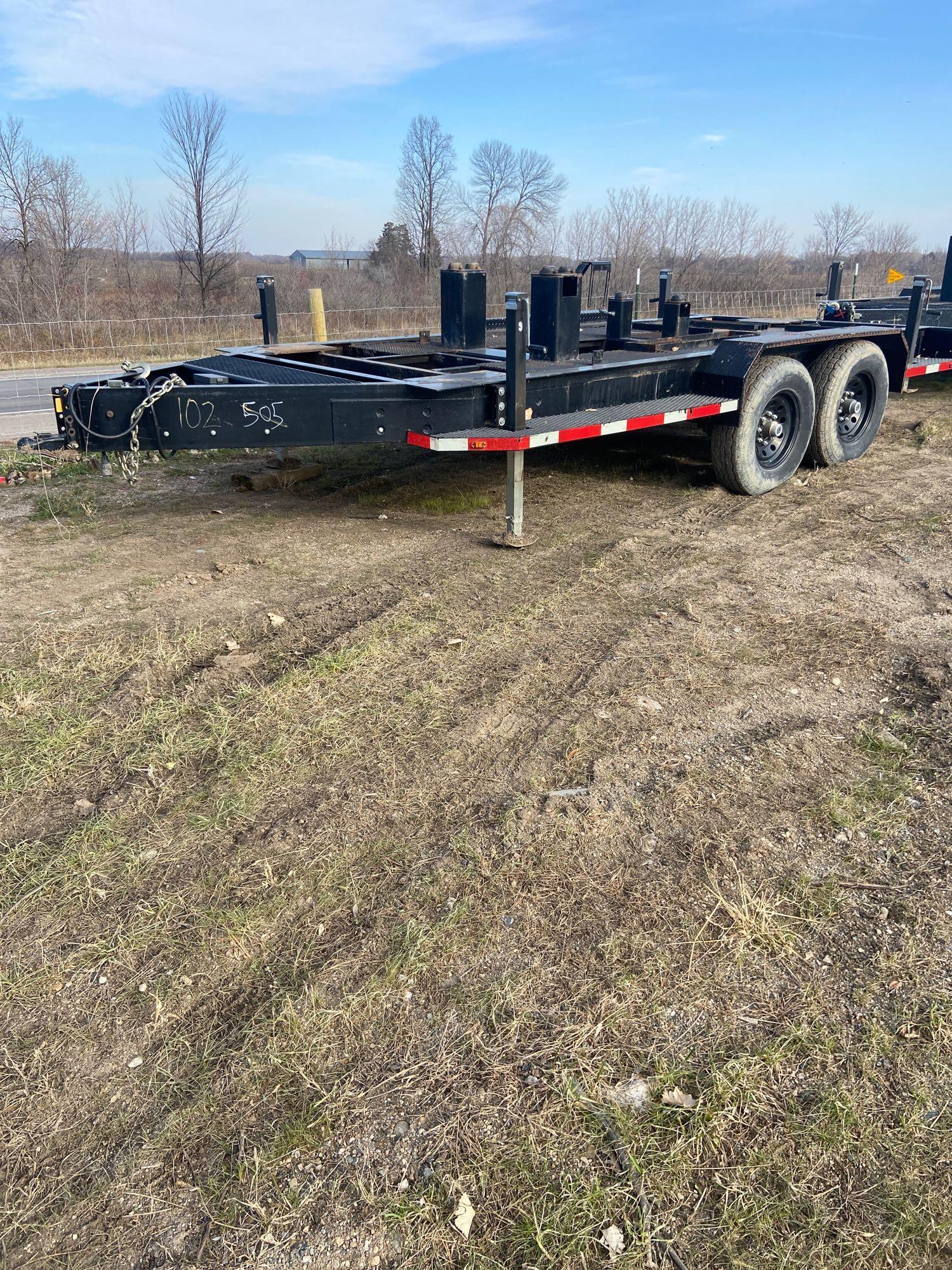 15 foot tandem trailer with 7000 pound axles