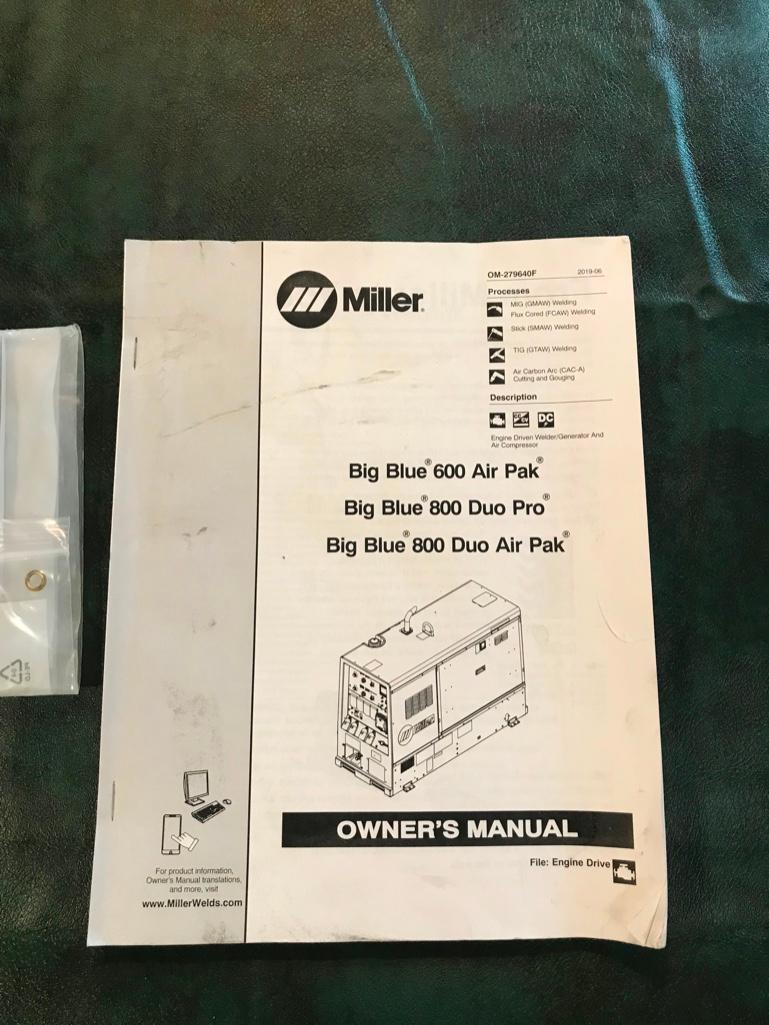 Miller Miller big blue 600 air pack welder