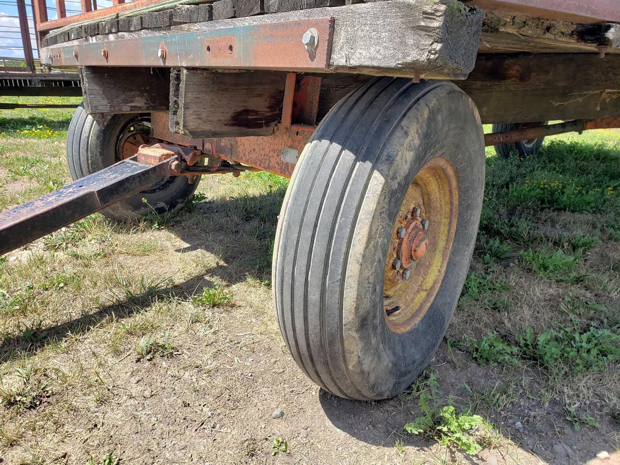 Hay Wagon Trailer, 16x8 ft deck, 7 ft high sides