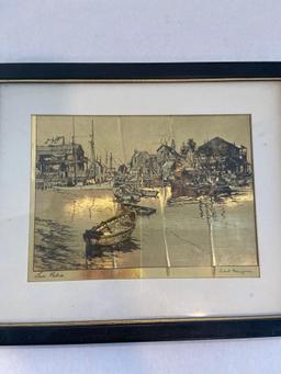 Lionel Barrymore San Pedro gold print