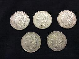 5 U S one dollar coins,all year 1921