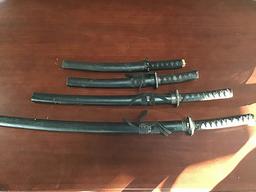 Samurai display swords