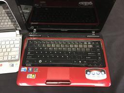 2 hp and 1 TOSHIBA laptops,hard drives possibly removed Toshiba and small hp have plugs