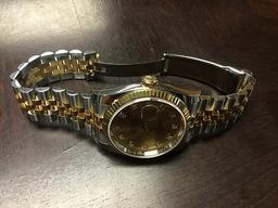 Rolex oyster perpetual datejust watch with box, Serial number 576814K4,with box,receipt,card and boo