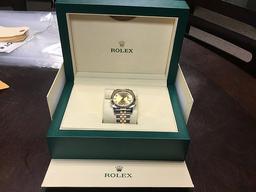 Rolex oyster perpetual datejust watch with box, Serial number 576814K4,with box,receipt,card and boo