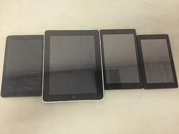 4 tablets possibly locked A1219 No chargers, some damage