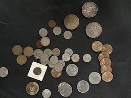 Miscellaneous foreign coins, US coins