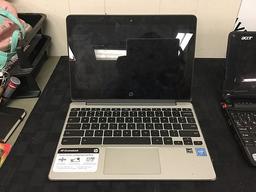 3 laptops, HP, ACER, Possibly locked, no chargers, some scratches