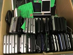 Box of cellphones Possibly locked, no chargers, some damage