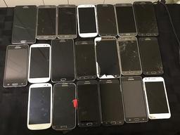 Samsung cellphones, possibly locked, no chargers, some damage, cellphones