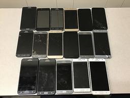 17 Samsung, possibly locked, some damage, Unknown activation status