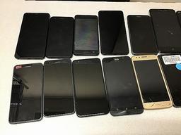 20 cellphones LG, ASUS, MOTOROLA, ZTE possibly locked, some damage, Unknown activation status