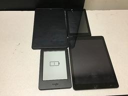Tablets Samsung, kindle, Amazon, iPad A1475 Possibly locked, no chargers, some damage
