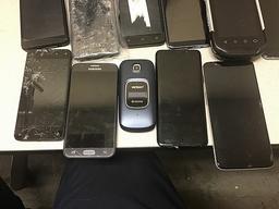 Cellphones possibly locked, no chargers, some damage