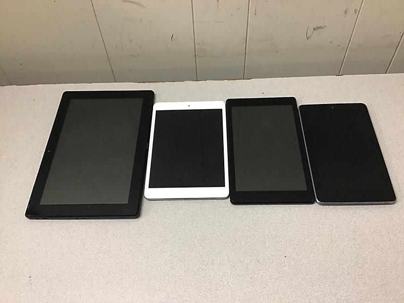 Tablets (Possibly locked Possibly locked, no chargers, some damage