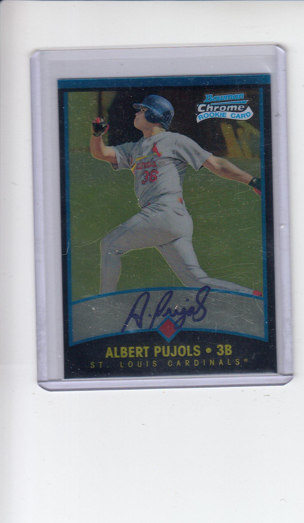 ALBERT PUJOLS 2011 BOWMAN CHROME ROOKIE REPRINT INSERT 10TH ANNIVERSARY