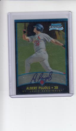 ALBERT PUJOLS 2011 BOWMAN CHROME ROOKIE REPRINT INSERT 10TH ANNIVERSARY