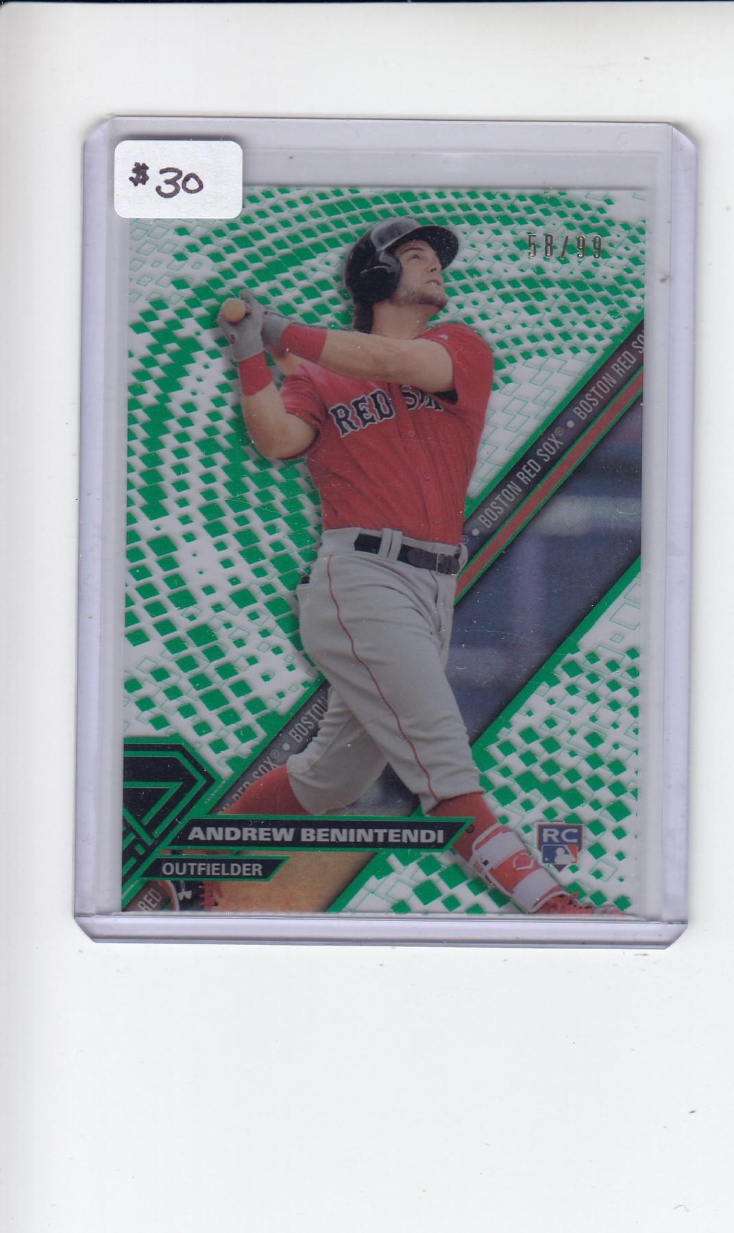 ANDREW BENINTENDI 2017 TOPPS HIGH TEK EMERALD REFRACTOR ROOKIE CARD