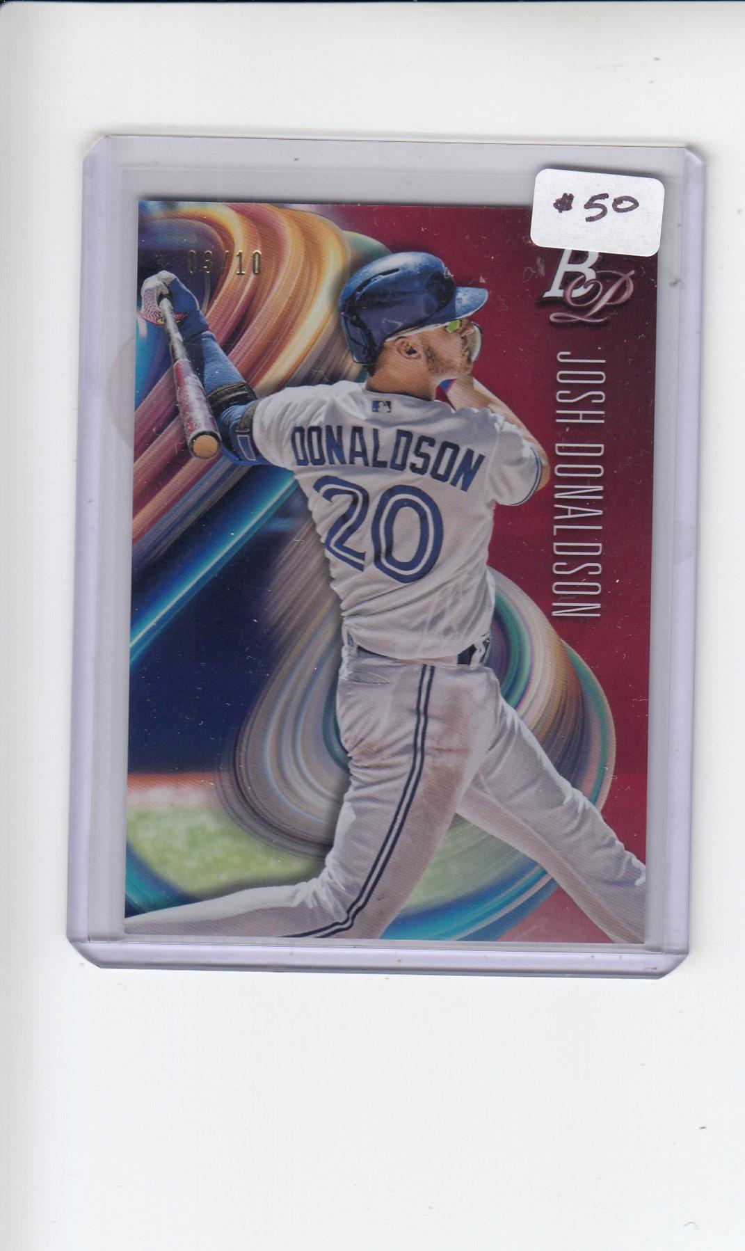 JOSH DONALDSON 2018 BOWMAN PLATINUM R3ED REFRACTOR