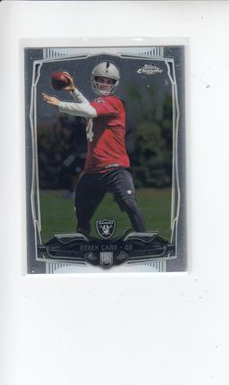 DEREK CARR 2014 TOPPS CHROME ROOKIE CARD