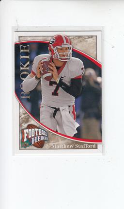 MATTHEW STAFFORD 2009 UPPER DECK HEROES ROOKIE CARD