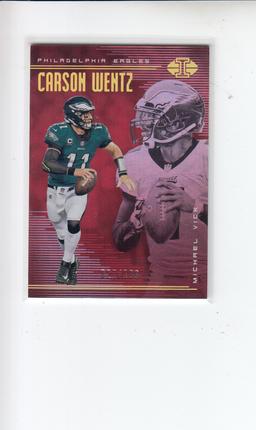 CARSON WENTZ 2018 PANINI ILLUSIONS RED INSERT