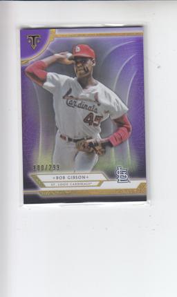 BOB GIBSON 2018 TOPPS TRIPLE THREADS PURPLE