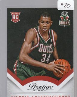 GIANNIS ANTETOKOUNMPO 2013/14 PRESTIGE ROOKIE CARD #175