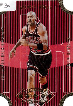 MICHAEL JORDAN 1996 UPPER DECK FASTBREAK CONNECTIONS DIE CUT CARD #2