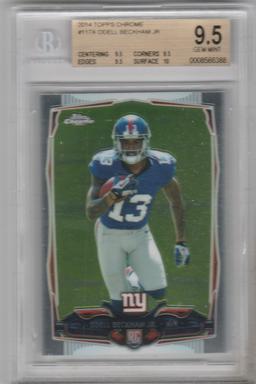 ODELL BECKHAM JR 2014 TOPPS CHROME ROOKIE CARD #117A / GRADED