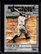 BABE RUTH 2017 TOPPS MEMORABLE MOMENTS INSERT