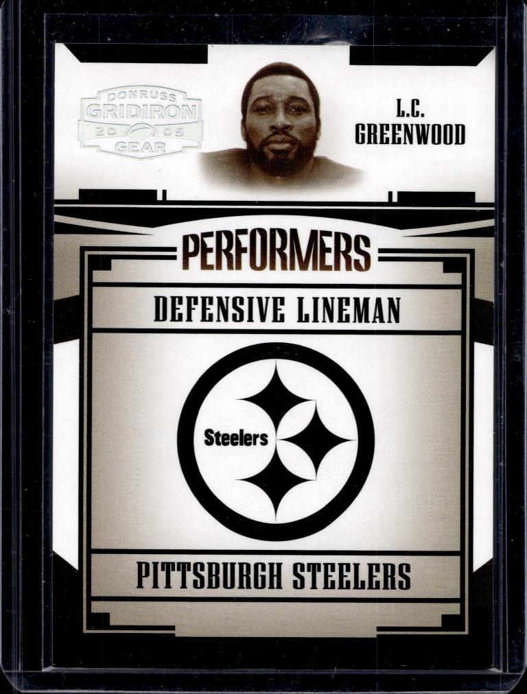 L.C. GREENWOOD 2005 GRIDIRON GEAR PERFORMERS SILVER