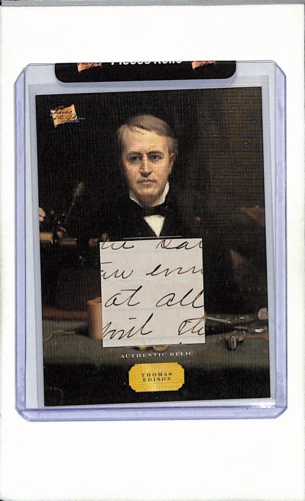 THOMAS EDISON 2023 PIECES OF THE PAST HAND WRITING RELIC