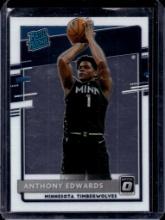 ANTHONY EDWARDS 2020-21 PANINI OPTIC ROOKIE CARD