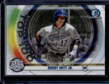 BOBBY WITT JR 2020 BOWMAN CHROME DRAFT REFRACTOR INSERT ROOKIE