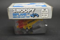 Vintage 1958 Snoopy Die Cast Biplane Toy