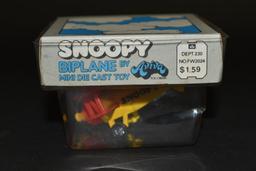 Vintage 1958 Snoopy Die Cast Biplane Toy