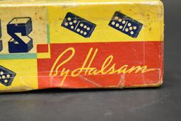 Vintage Dominoes Set By Halsam