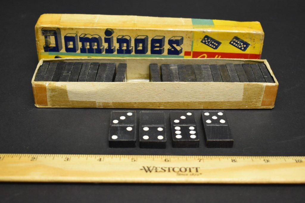 Vintage Dominoes Set By Halsam