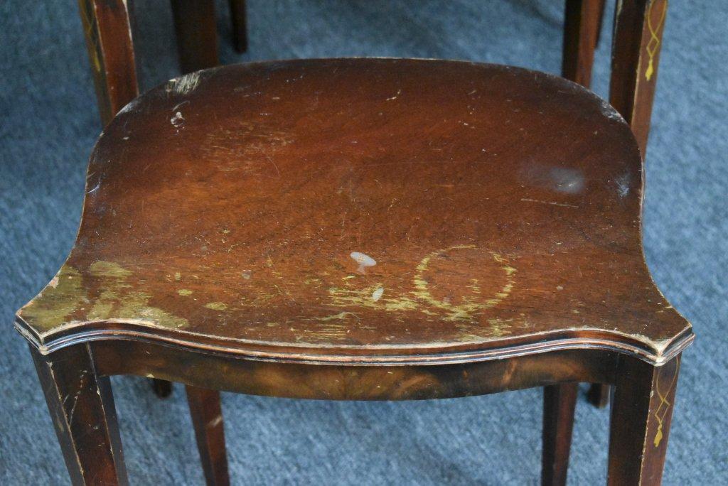 Leather Top Nest Of Three Tables