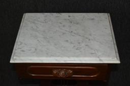 Antique Marble Top Harp Table