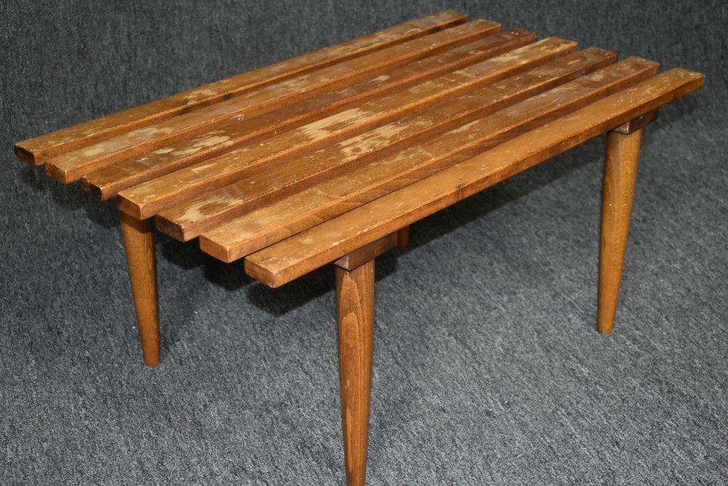 Mid Century Teak Plant Stand / End Table