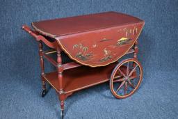 Vintage Hand Painted Tea Cart