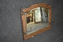 Antique Oak Hall Mirror