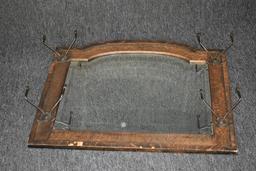 Antique Oak Hall Mirror