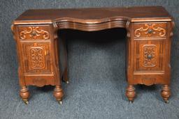 Vintage Double Pedestal Writing Desk