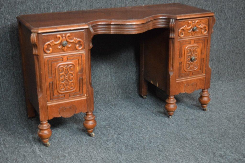 Vintage Double Pedestal Writing Desk